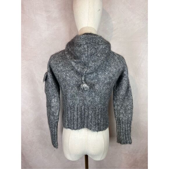 Y2K Gray Mohair & Angora Wool Blend Sweater - Picture 4 of 10